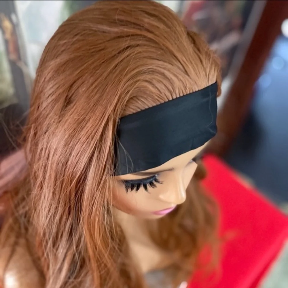 NEW Realistic copper ginger headband wig